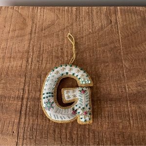 Anthropologie G Zardozi Monogram Ornament